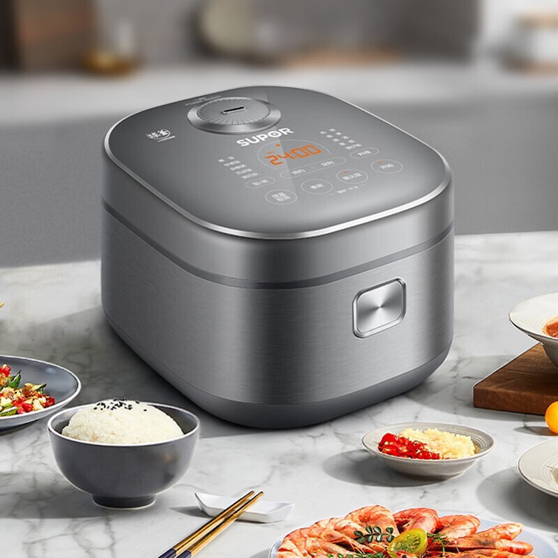 苏泊尔(SUPOR)电饭煲SF50HC53家用智能预约煮粥锅 IH电磁加热 精铁球釜内胆 电饭锅大容量触控操作5L/升高清大图