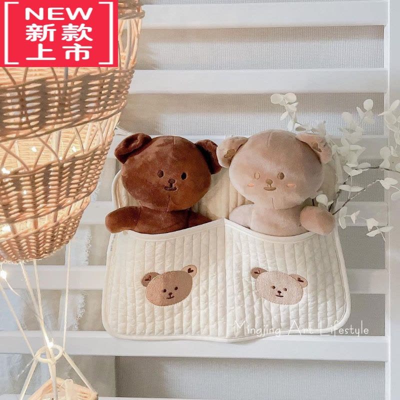 可莉允网红婴儿床边挂袋宝宝尿布玩具奶瓶整理收纳挂袋婴儿用品储物袋图片