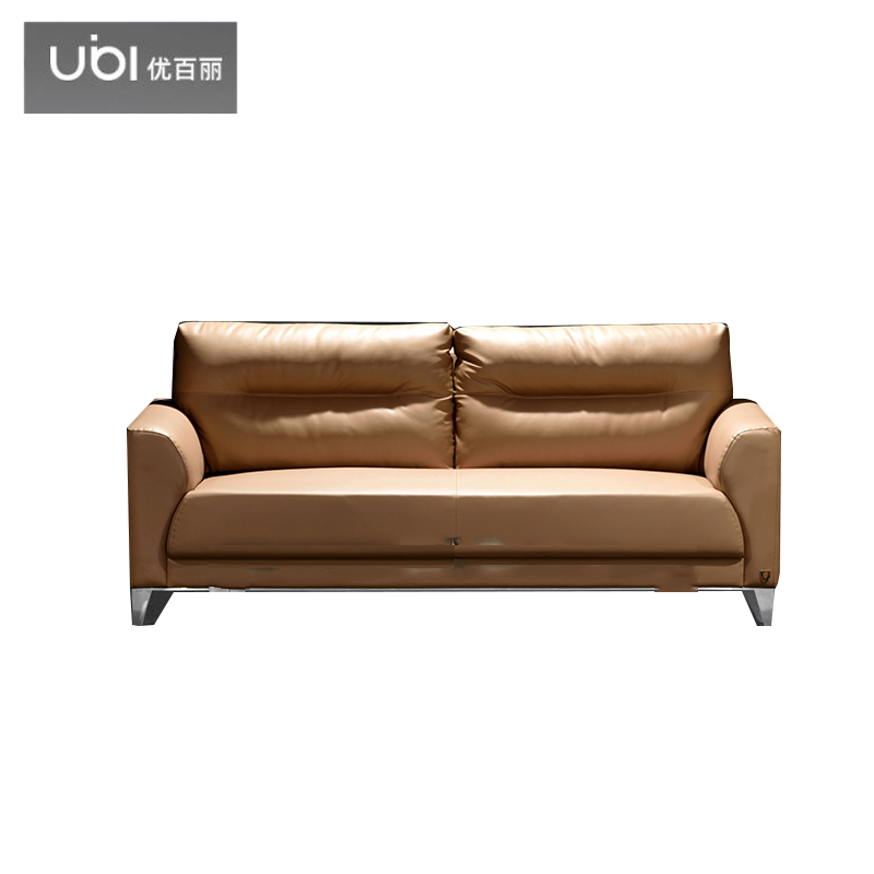 优百丽 DG-9010 办公室沙发 办公家具 会客接待 现代简约家具 颜色尺寸可定制 三人位（黄色西皮）