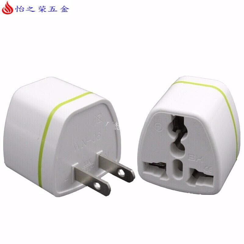 两脚转三脚插头 三孔转二孔 三眼2脚转3脚转换器插座 3角电源插头 升级版三扁脚(买二送一)颜色随机发图片