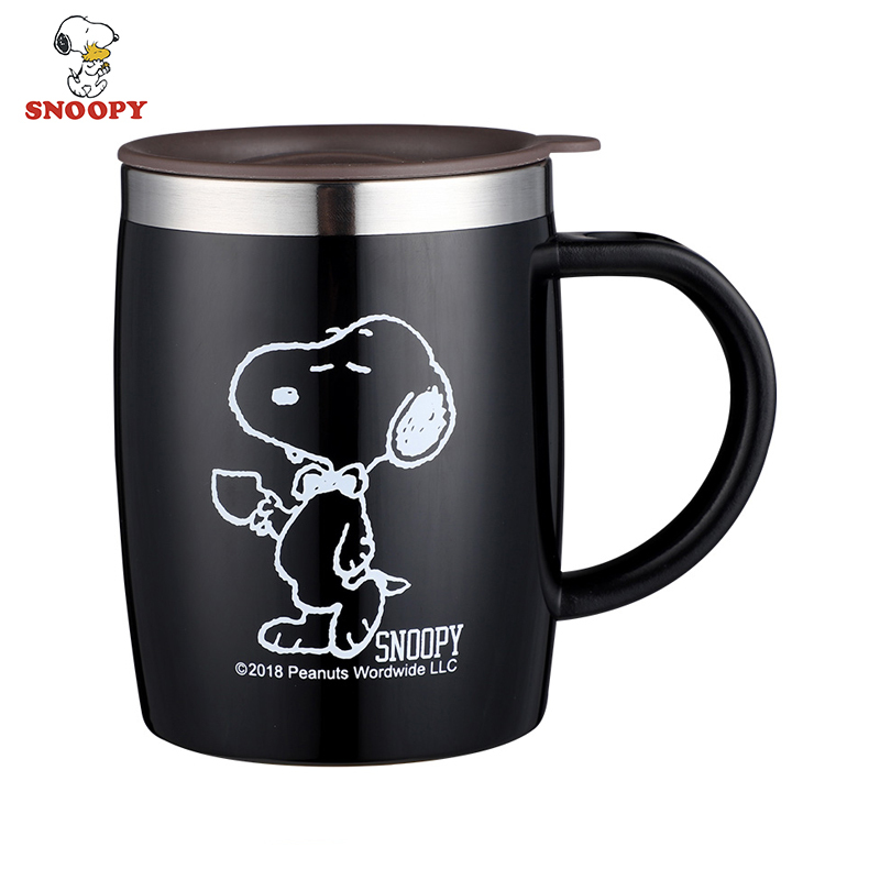 Snoopy史努比不锈钢马克杯kf5009 家用耐摔创意个性潮流女男喝水茶杯子带盖水杯报价 参数 图片 视频 怎么样 问答 苏宁易购
