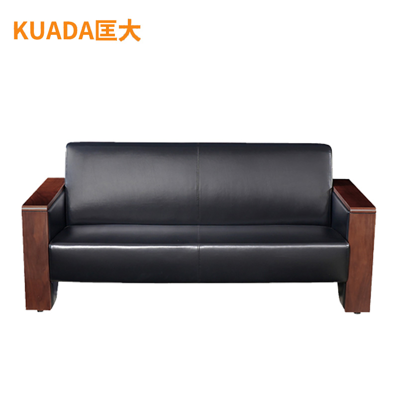匡大 酒店沙发办公沙发 皮艺沙发 办公室接待沙发 牛皮 三人位 KDT290高清大图
