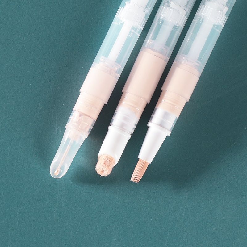 粉底液分装笔旋转真空一次性明彩笔唇彩化妆旅行唇刷精华遮瑕液瓶 2*3ml植绒头