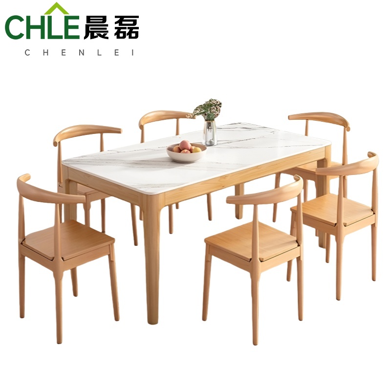 晨磊 一桌六椅 120*70*75cm 套高清大图
