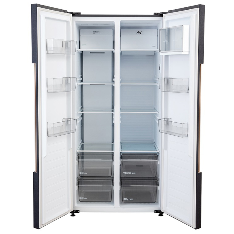 松下nr-b581bg-b 对开门570升冰箱 顶置压缩机银离子智能wifi 风冷