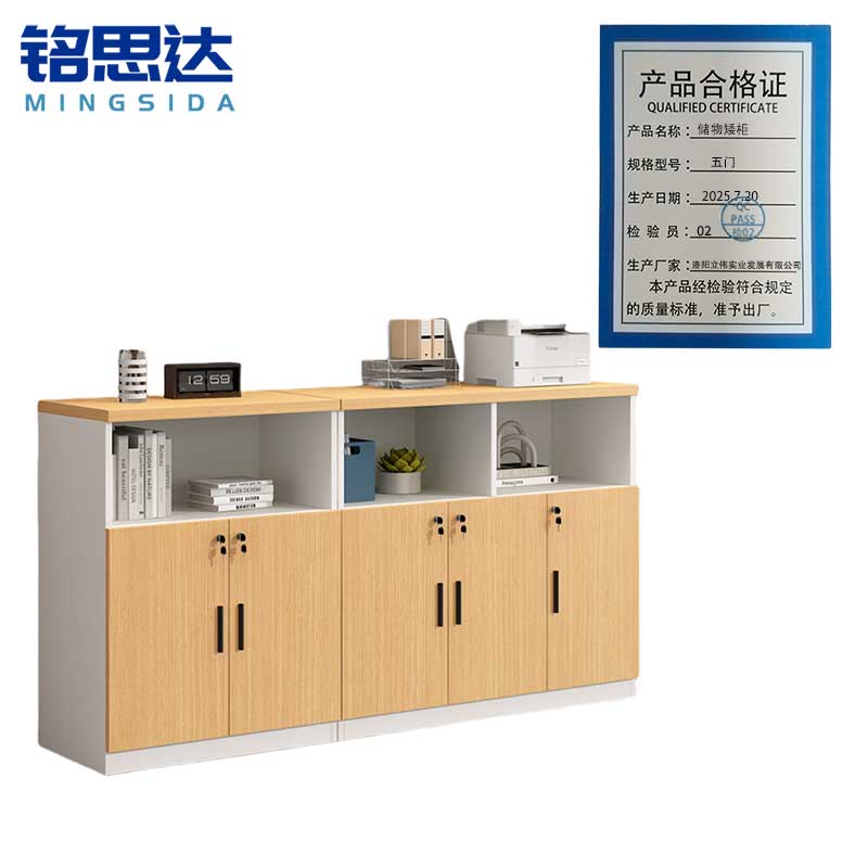 铭思达储物矮柜五门台高清大图