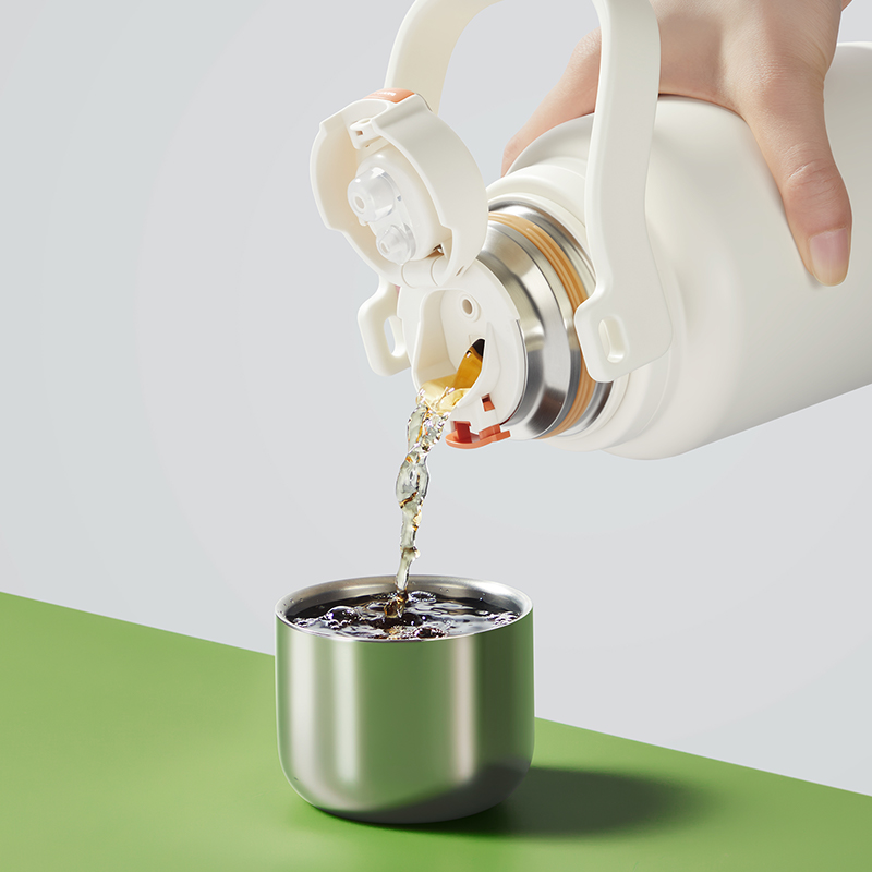 炊大皇冬日暖阳系列手拎壶800ml(素日暖白)高清大图