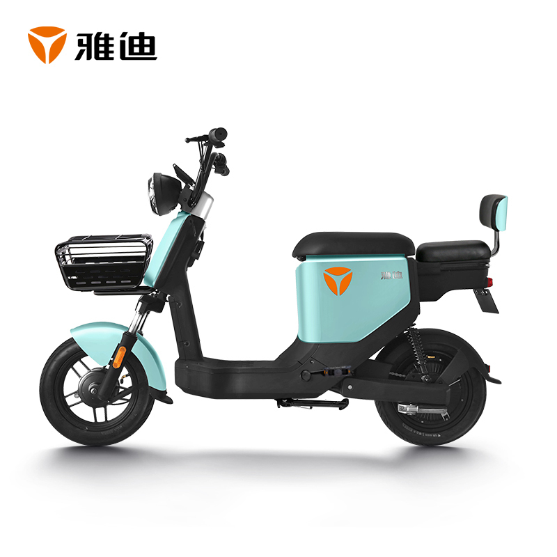 雅迪(yadea)新款欧逸升级版电动车轻便代步踏板车电瓶车男女代步车锂电轻便电动车续航60公里48V15A灰