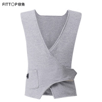 非兔(FITTOP) 暖心-肩腹热敷仪 中老年人保暖电热马甲背心 秋冬防寒自发热衣服 浅灰色L码(七包服务)