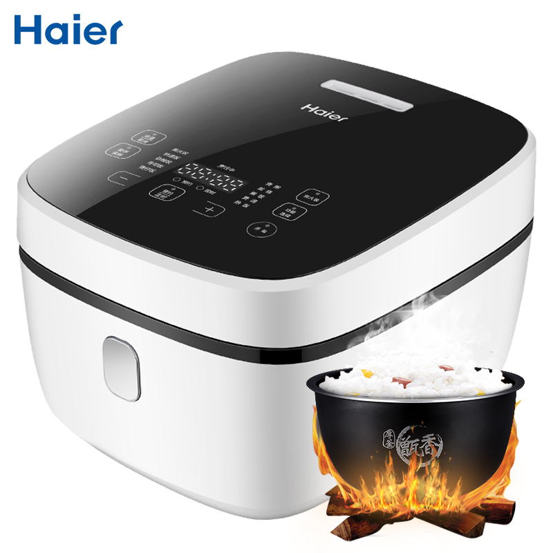 海尔(Haier)电饭煲HRC-FS40D39 电饭锅家用4升多功能智能预约煲粥保鲜保温全息触控 白色