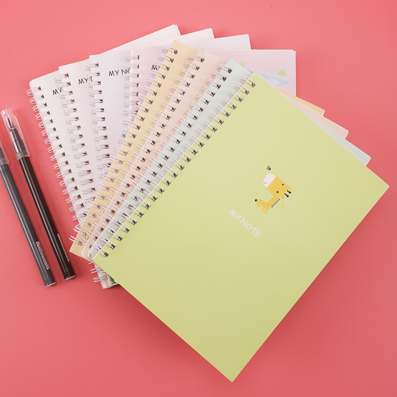 如华福禄a5活页本线圈笔记本本子简约卡通女生文艺大学生精致日记本