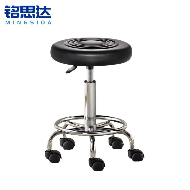 铭思达吧台椅圆盘滑轮款把