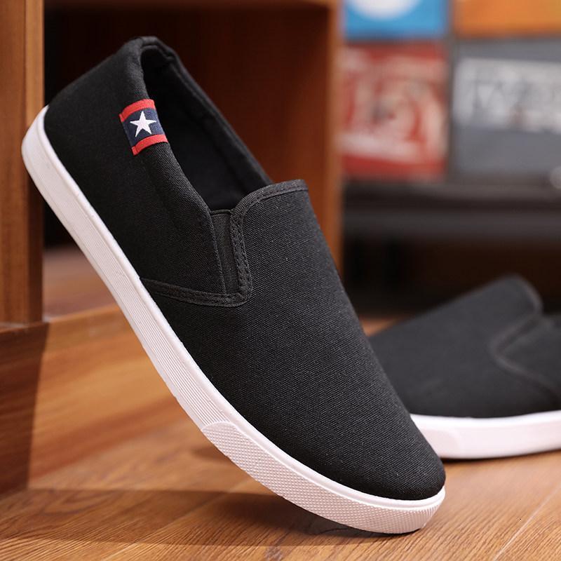 卡特骆驼品牌春季透气帆布鞋男士一脚蹬懒人鞋男韩版潮鞋青少年日常