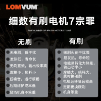 龙韵无刷锂电角磨机充电角向磨光机无线打磨机多功能切割机抛光机 无刷智能数显旗舰款328TV52800H【两电一充】