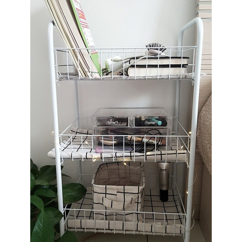 厨房置物架落地小推车化妆品宿舍卧室收纳多层蔬菜架家用大全收纳层架 三维工匠高清大图
