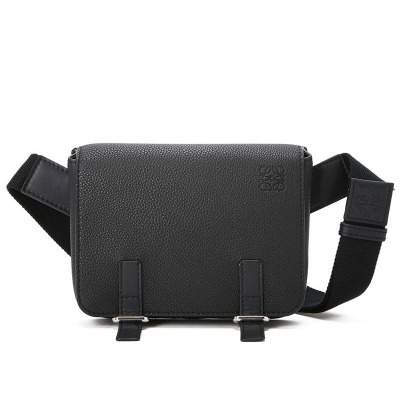 罗意威LOEWE Military 压纹LOGO标邮差包 317.12AB23 女士斜挎包单肩包