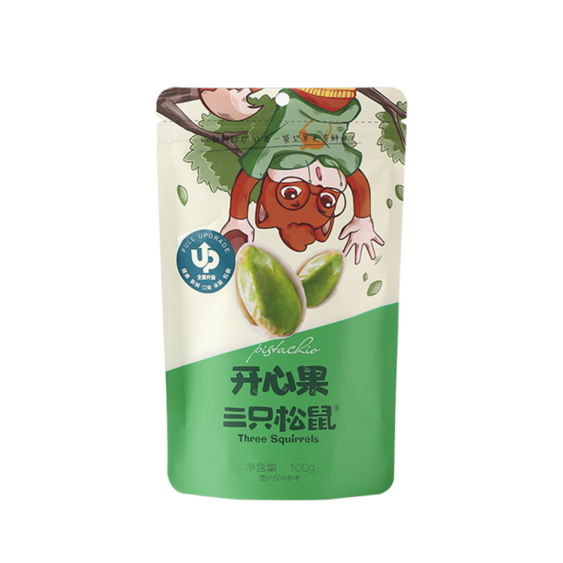 三只松鼠 每日坚果开心果 进口加州坚果炒货每日坚果零食地方特产100g/袋 绿色(单位:袋)