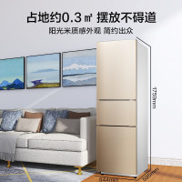 美的(Midea)215升 家用三门冰箱双系统风冷PT净味节能安静BCD-215WTM(E)