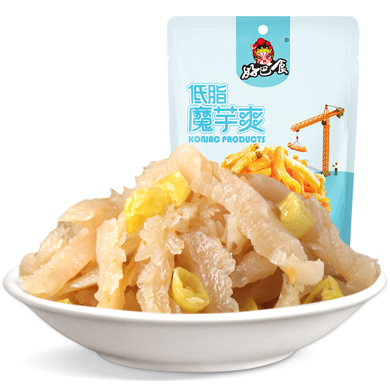 好巴食 休闲零食 低脂魔芋爽酸辣口味145g 素毛肚魔芋丝辣条素食 参数