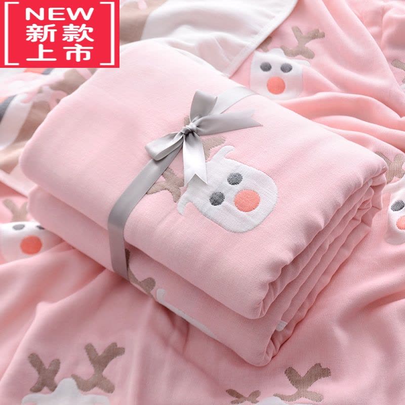 可莉允新生婴儿浴巾纱布超柔吸水洗澡包被初生宝宝纱巾儿童毛巾被子图片