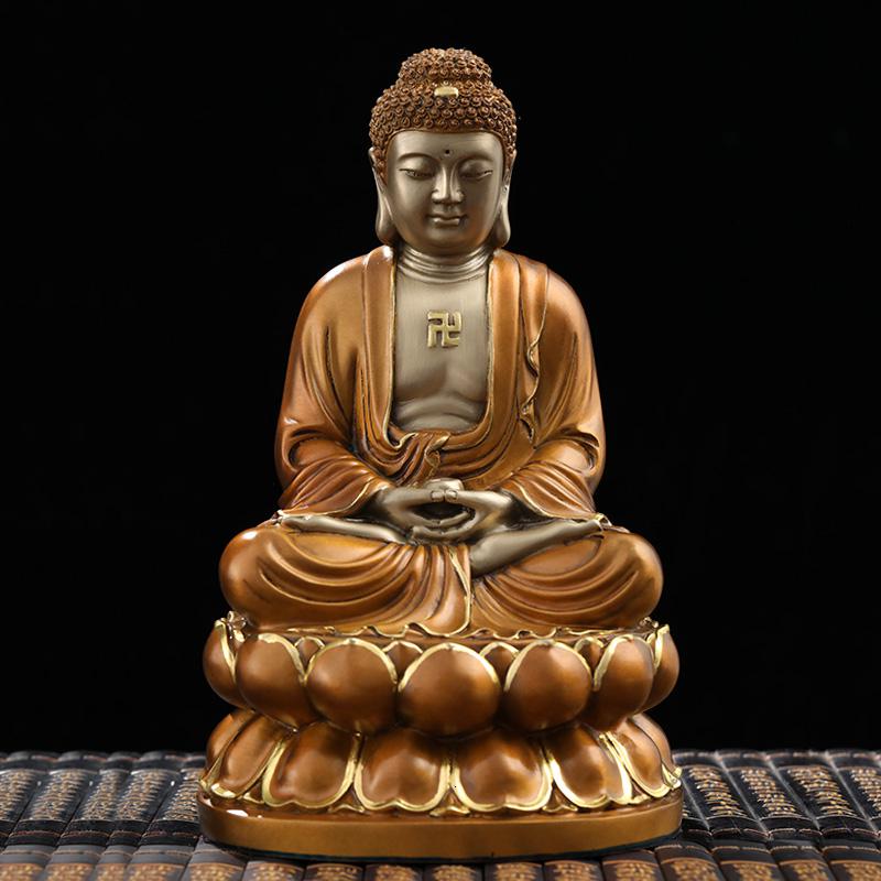 美帮汇铜西方婆娑三圣摆件释迦牟尼佛 地藏菩萨 观世音菩萨佛像高清大图