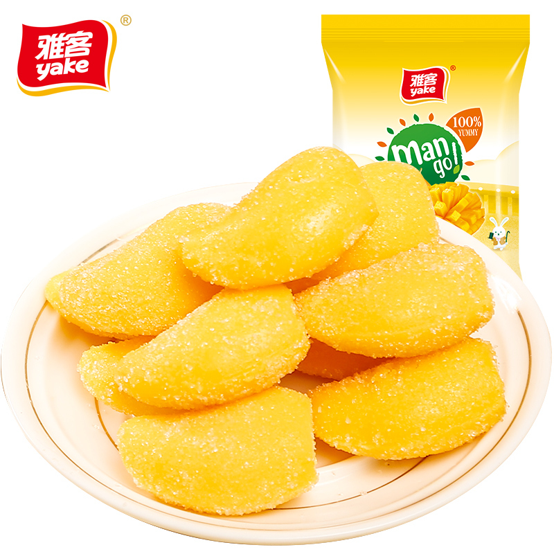 雅客软糖500g糖果水果多口味休闲零食儿童礼物零食芒果味软糖