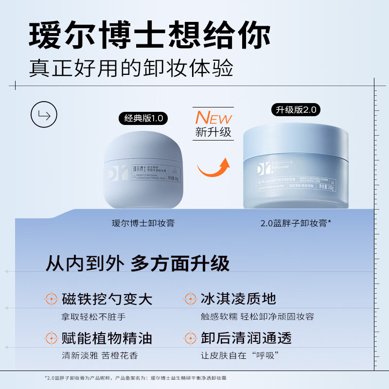 瑷尔博士 蓝胖子卸妆膏[一卸洁净]敏肌卸妆霜100g高清大图