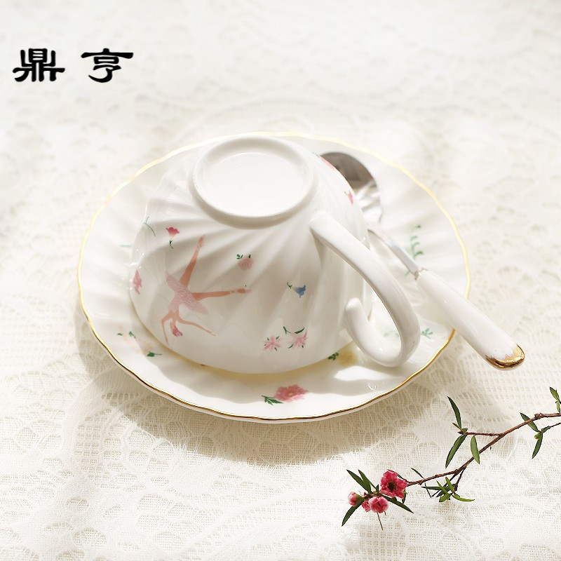 鼎亨那些时光 欧式骨瓷咖啡杯碟套装 陶瓷花茶杯下午茶杯子红茶杯