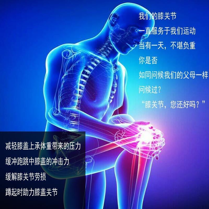 膝盖关节助力器老年人膝盖护具护膝男女运动登山健身骑车爬楼髌骨 一只装(均码彩盒装)