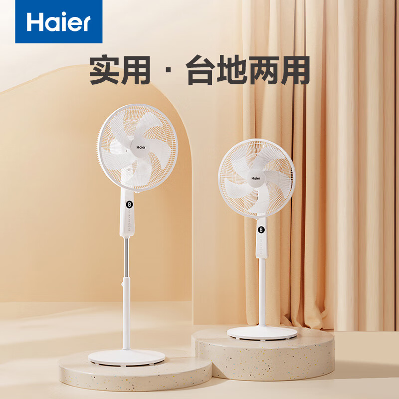 海尔(Haier)落地扇电风扇家用风扇落地扇立式轻音节能40CM大直径大风量4档定时落地扇 HFS-Y4046A 遥控款高清大图