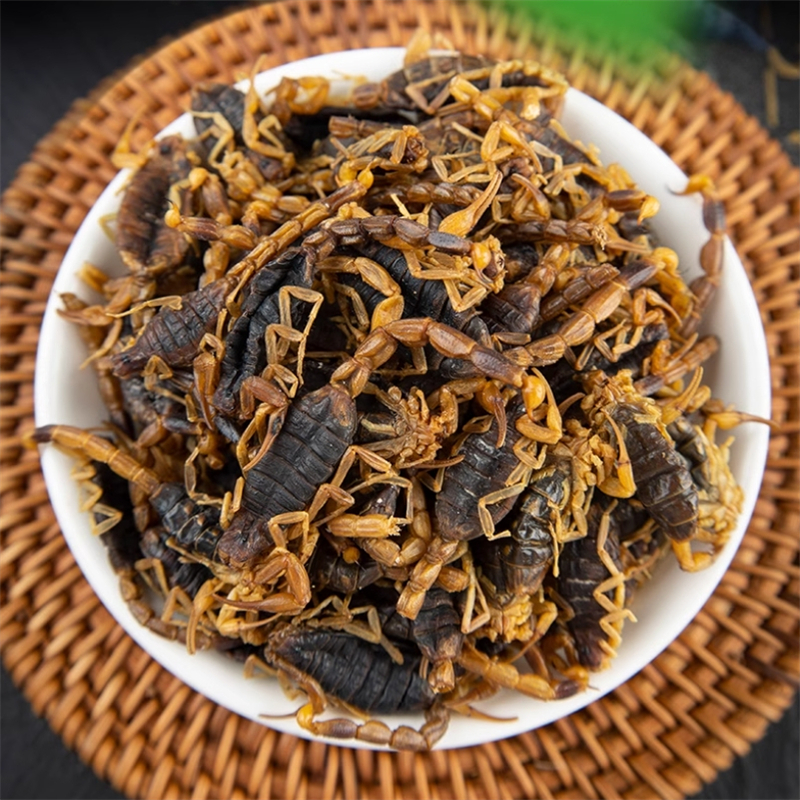 全蝎10克袋装 十足全干蝎子整条无盐水洗全虫打粉另售蜈蚣水蛭高清大图