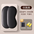 真丝眼罩遮光睡眠专用男女士睡觉夏季午睡冰丝缓解眼疲劳冰敷冰袋 优雅黑两个装送收纳袋+耳塞