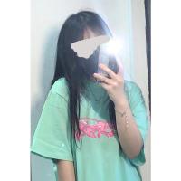 薄荷绿短袖t恤女夏设计感小众2021年新款潮牌ins情侣装hiphop上衣 薄荷绿色 M
