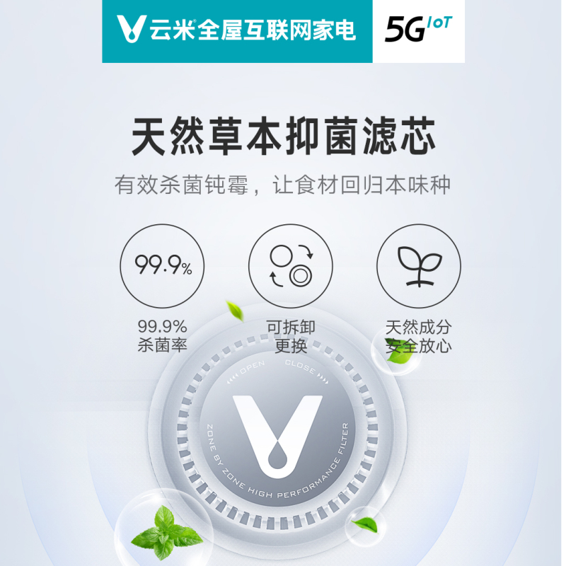 云米官方自营355升法式四门超薄嵌入式变频一级能效家用多门冰箱