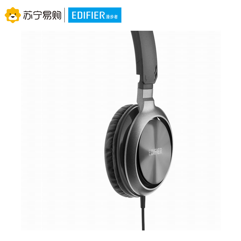 Edifier/漫步者 K710P头戴式手机笔记本电脑3.5mm插孔有线耳机耳麦便携麦克风 酷雅黑色