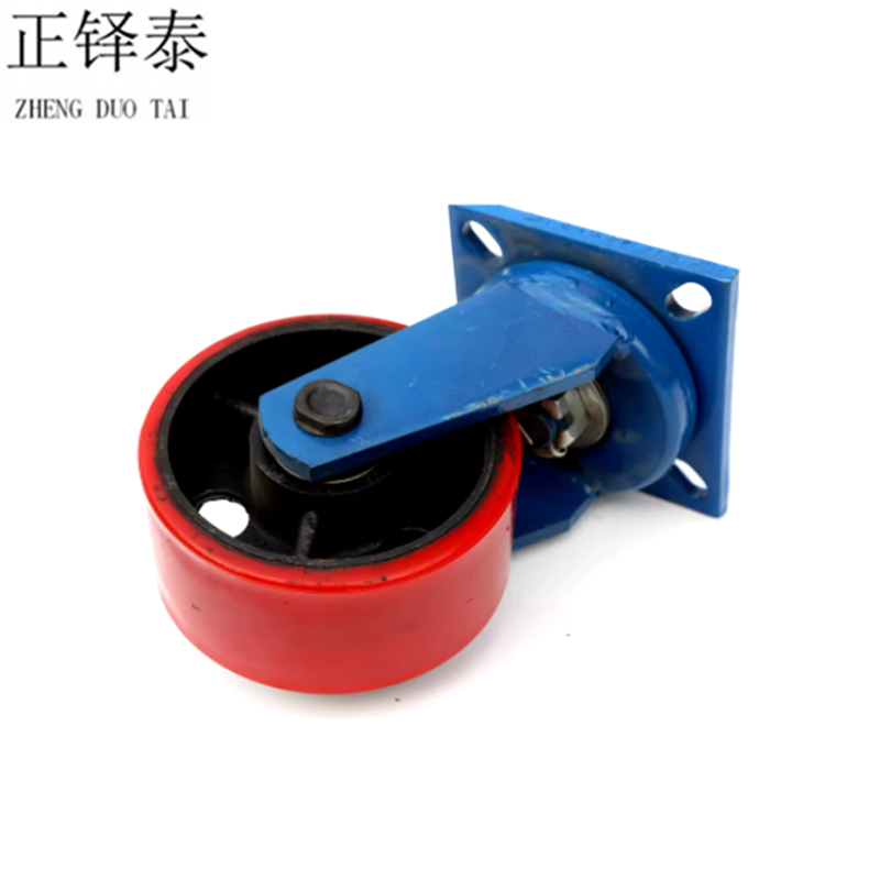 正铎泰 重型铁芯聚氨酯轮 万向轮6寸150mm /个高清大图