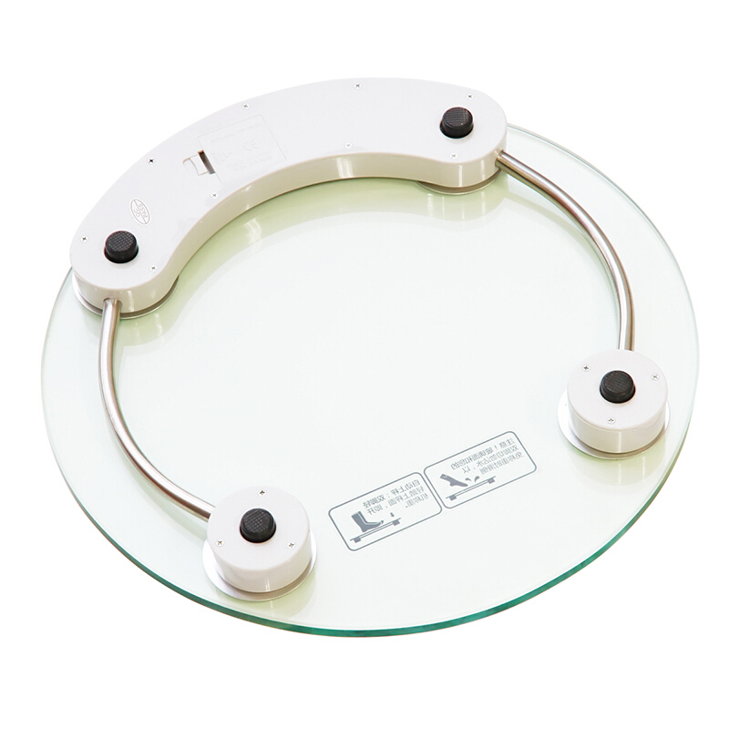 得力/deli 9028 电子健康秤(透明)(台)Φ330×8mm