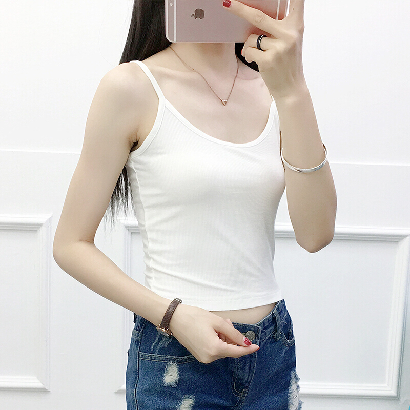 裹胸内衣女莫代尔防走光带上衣抹胸背心长款果胸打底衣百搭白色带款乳白