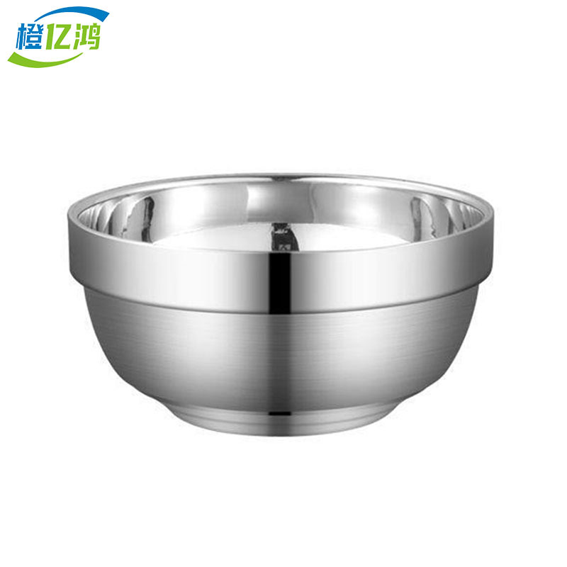 橙亿鸿 内外304不锈钢碗 铂金碗 13cm/个高清大图