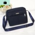 男女单肩斜挎防水生意包安全后袋布包收钱中年妈妈斜跨休闲包NEWLAKE_22 藏青色
