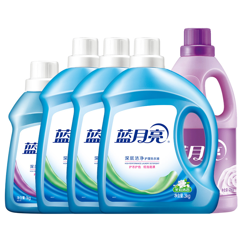 蓝月亮衣护套装(洁净洗衣液3kg*3+1kg*1+柔顺剂2kg)12kg/套高清大图