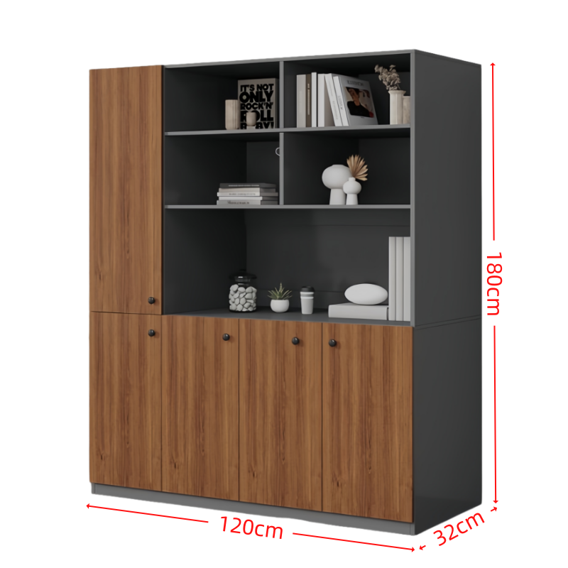 芙首泰书柜五门1200*320*1800mm个高清大图