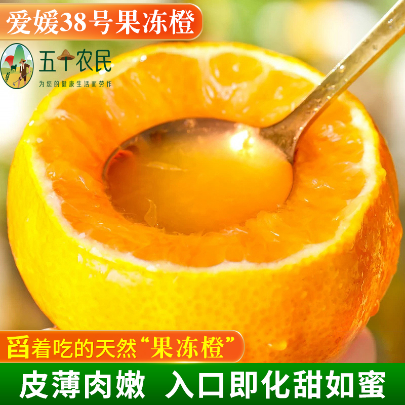 [五个农民]眉山丹棱爱媛38号果冻橙5斤中果16枚以内现摘当季水果柑橘蜜桔子
