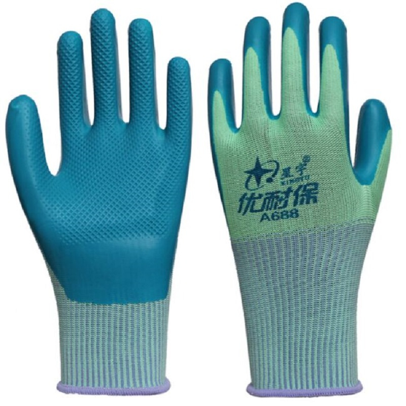 星宇a688优耐宝薄款透气乳胶手套玫红8m100双装