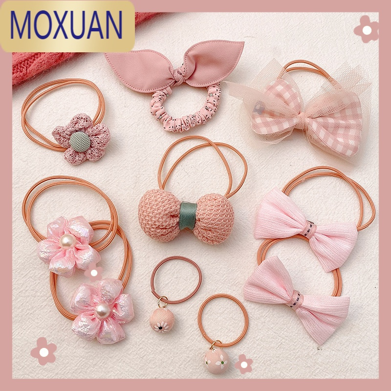 MOXUAN儿童蝴蝶结飘带发圈头饰韩国可爱女童扎头发橡皮筋发绳不伤发头绳