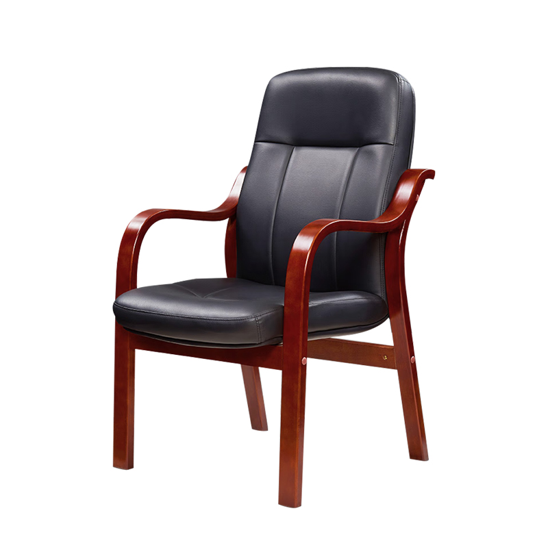 合祥源 实木会议椅真皮椅 500*490*1030mm QX-BGY45 单位:张高清大图