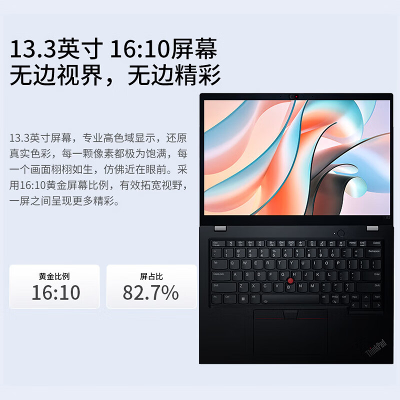 联想ThinkPad S2 英特尔酷睿i5-1335U 13.3英寸轻薄时尚办公笔记本电脑(16G 512G 高清屏)