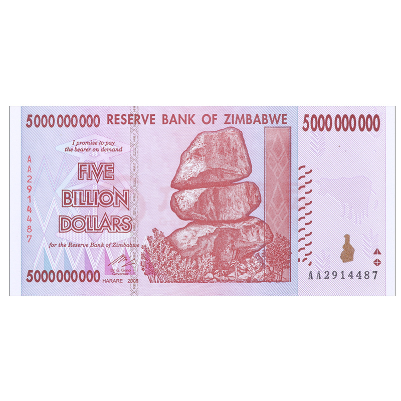津巴布韦超大津元纸币收藏50亿单张古博 .