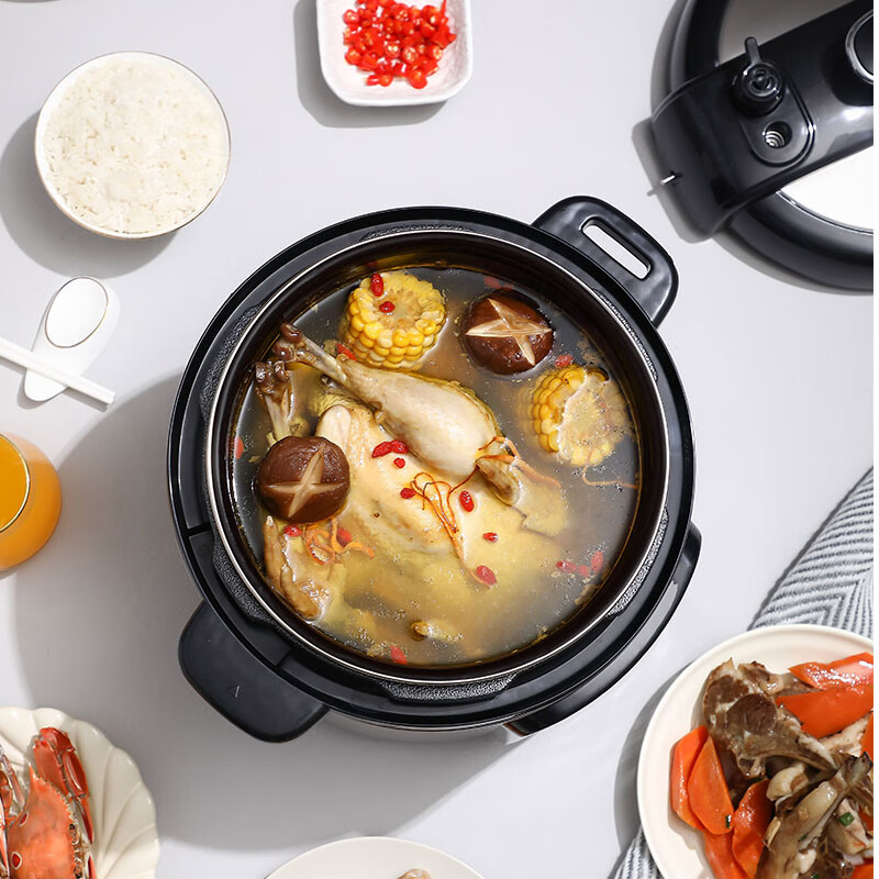 康佳(KONKA)电压力锅 KYLG-5005-M(升级版)智能预约多功能电饭煲不粘内胆 5L大容量高清大图