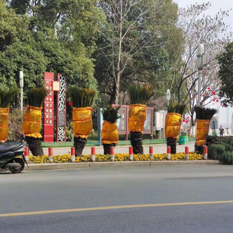 金布烫金布料包树包柱子金布银布婚庆广告节日背景装饰布包墙用布-1.2*100米金一卷高清大图
